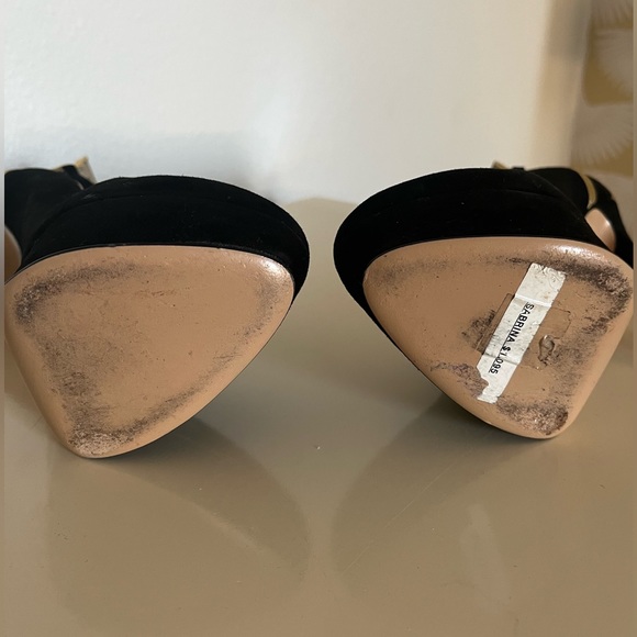 Charlotte Olympia Sabrina Black Platform with Gold Shoes size 6 - Picture 10 of 13